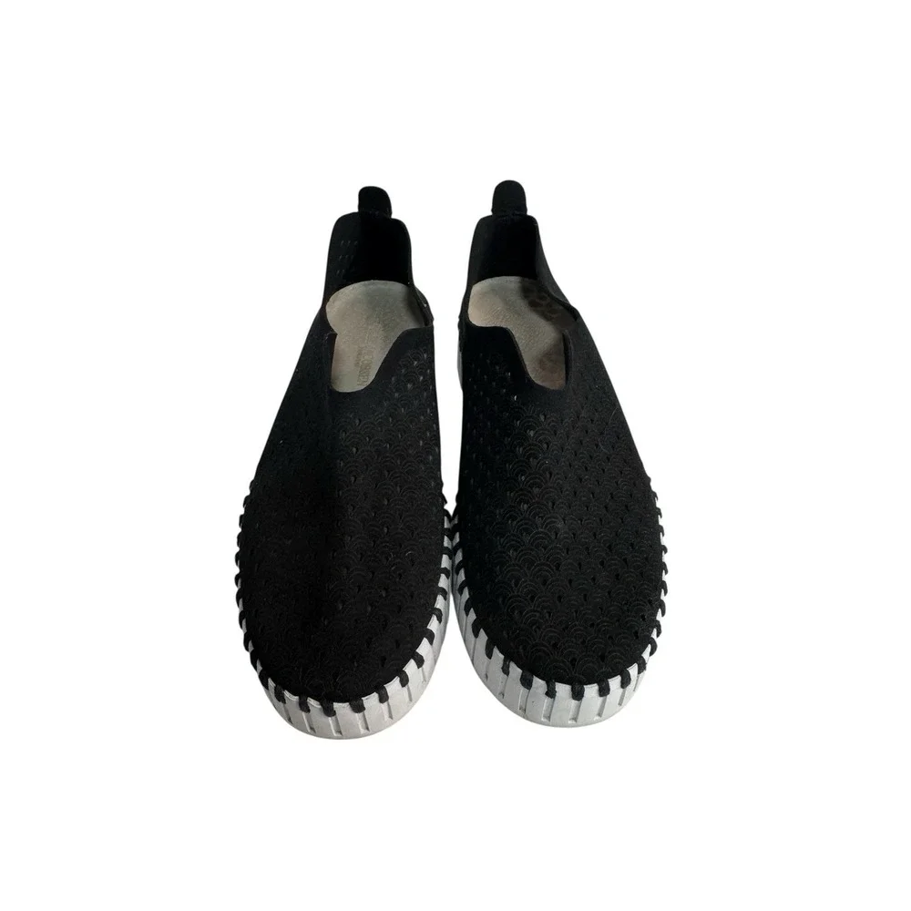 Ilse Jacobsen Hornbaek Women's Tulip 3373 Platform Slip on Sneaker Black Size 37 - Picture 3 of 6